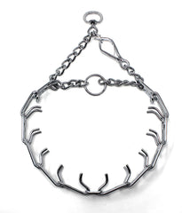Herm Sprenger prong collar with quick release for easy on/off during training sessions.