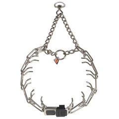 Herm Sprenger prong collar with quick-release ClicLock buckle for easy on/off during training.