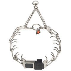 Herm Sprenger dog training prong collar with quick release buckle for easy on/off.
