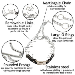 Herm Sprenger quick-release buckle close-up for effortless removal.