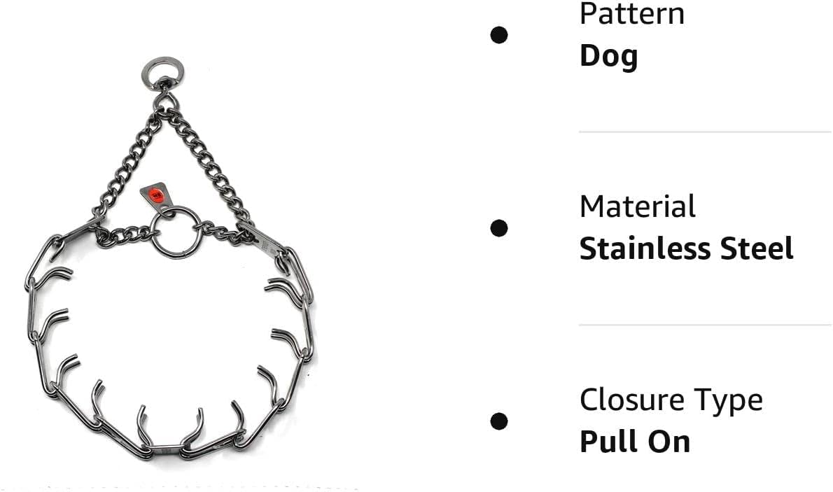 Herm Sprenger smooth beveled prongs visible for comfortable training sessions