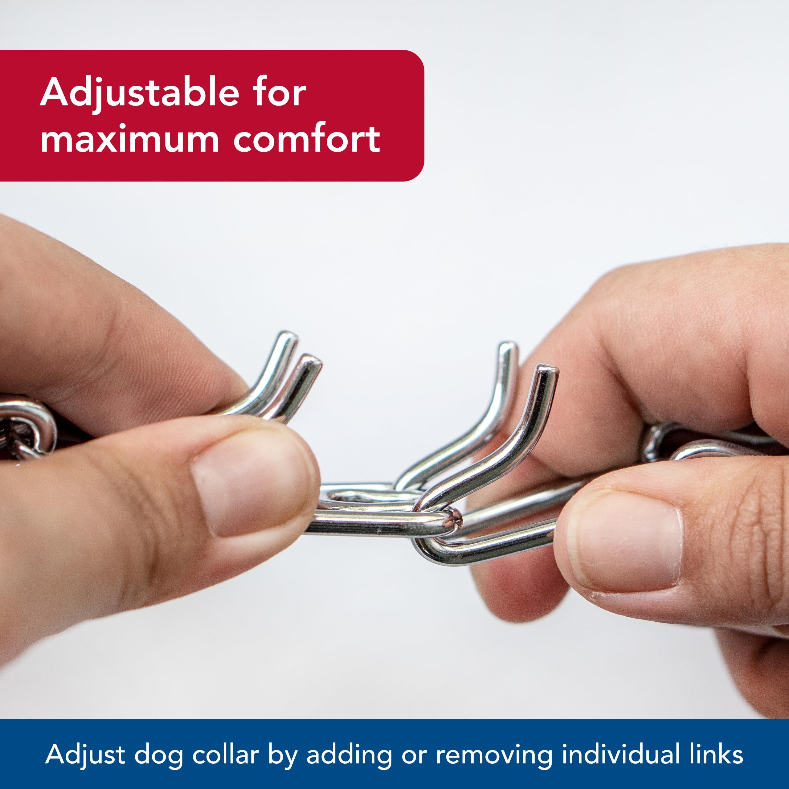 Herm Sprenger Ultra-Plus prong collar center plate highlighting natural contact.