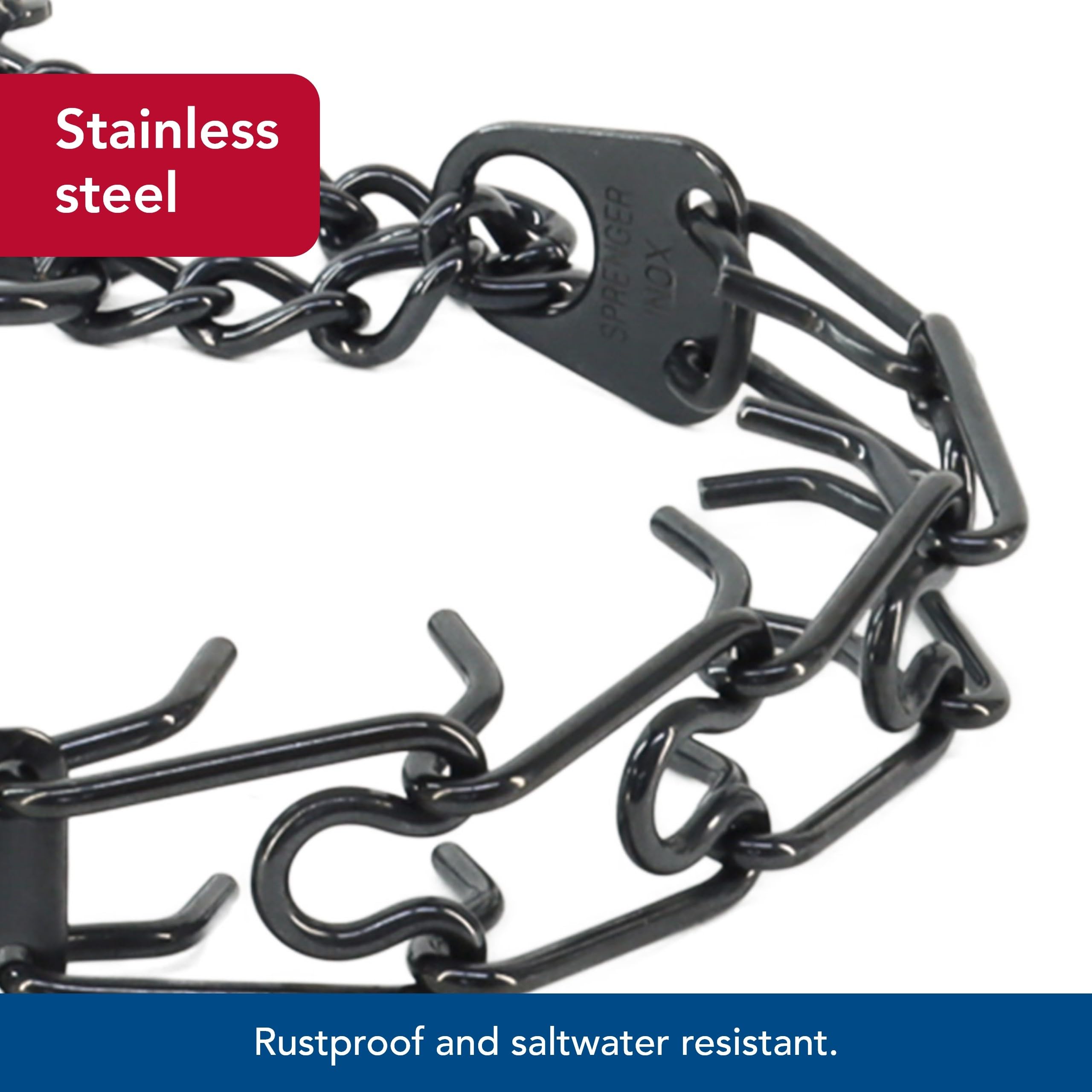Herm Sprenger collar with removable links for easy size adjustment