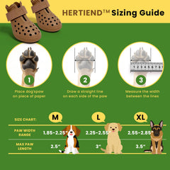 HERTIENDO dog shoes adjustable strap close-up emphasizes easy on/off during walks.