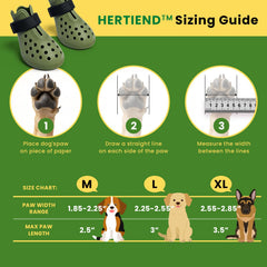 HERTIENDO dog shoes non-slip bottom provides stable grip in wet conditions