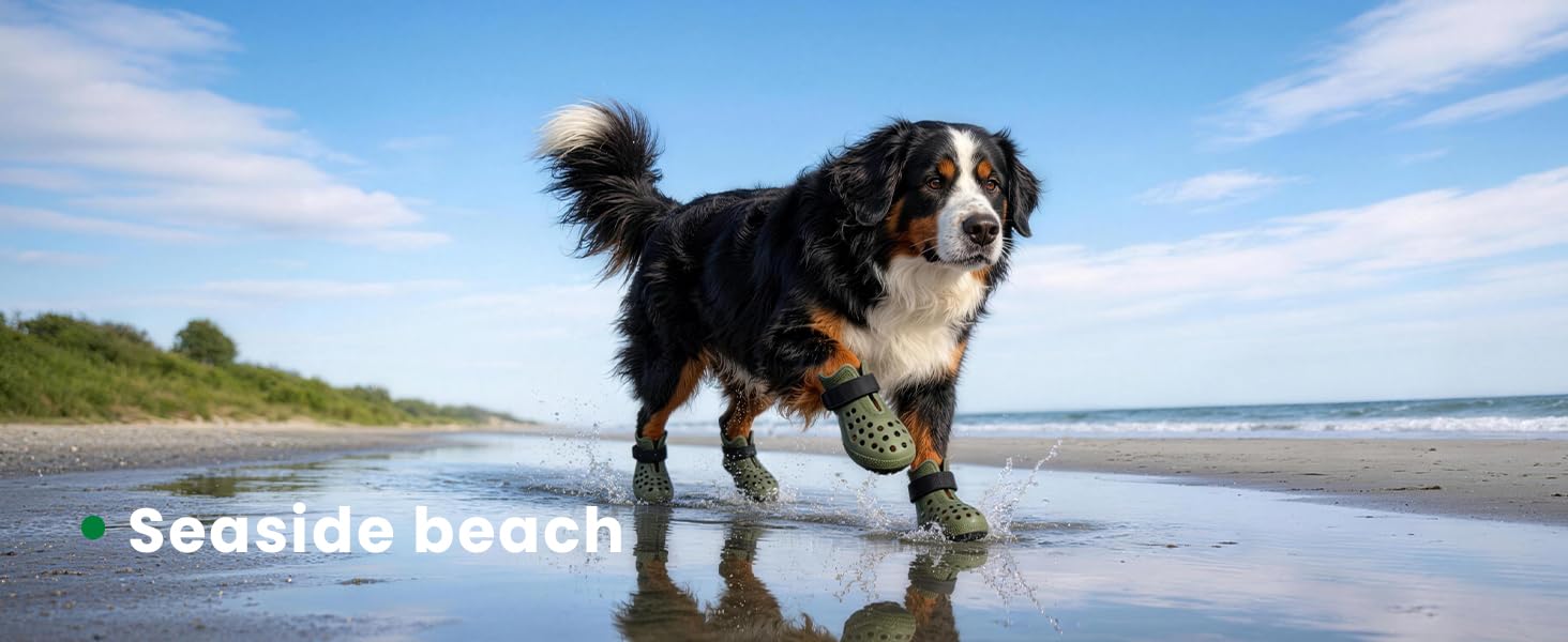 HERTIENDO dog shoes four-pack for complete paw protection outdoors