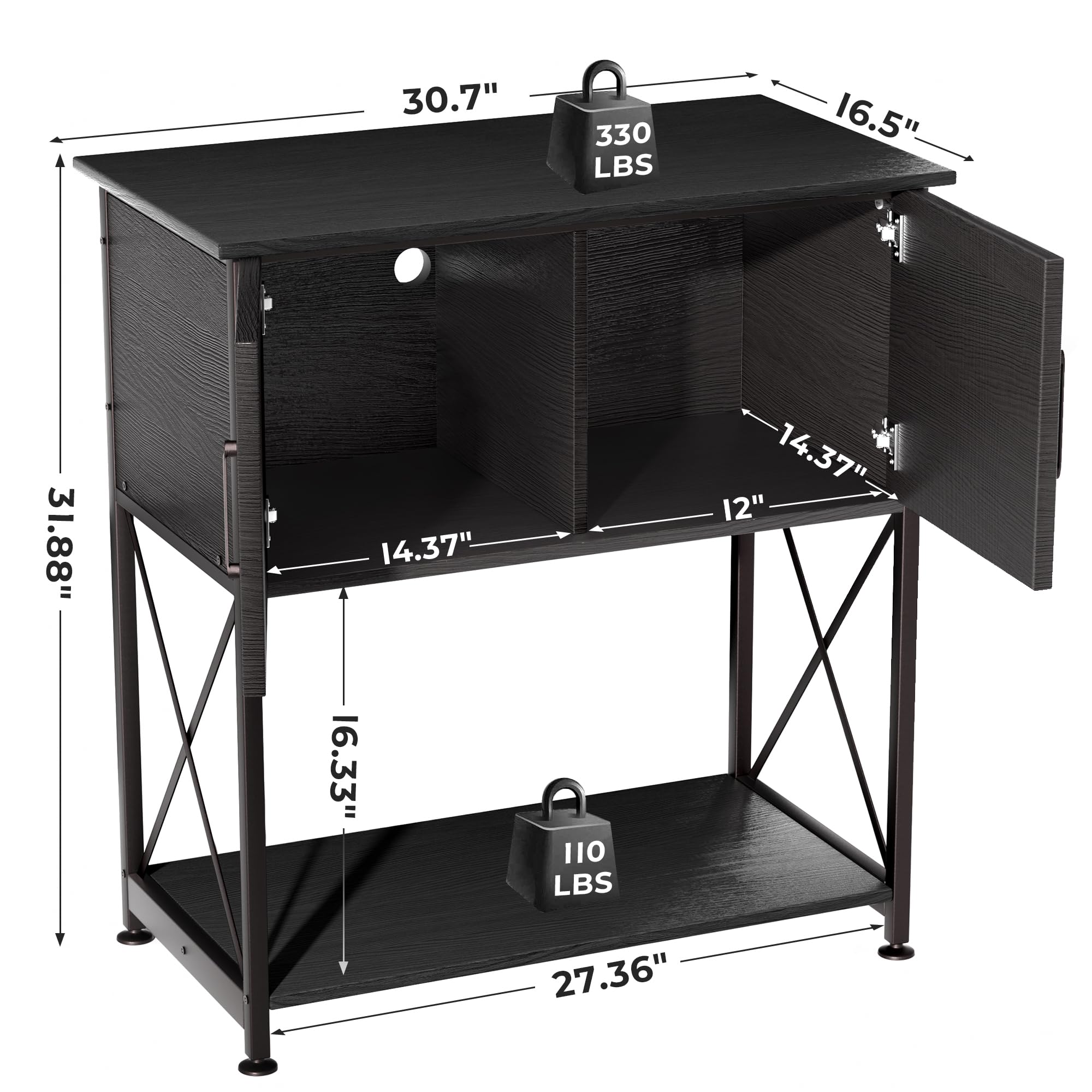 Herture desktop capacity 330 lb supports larger setups