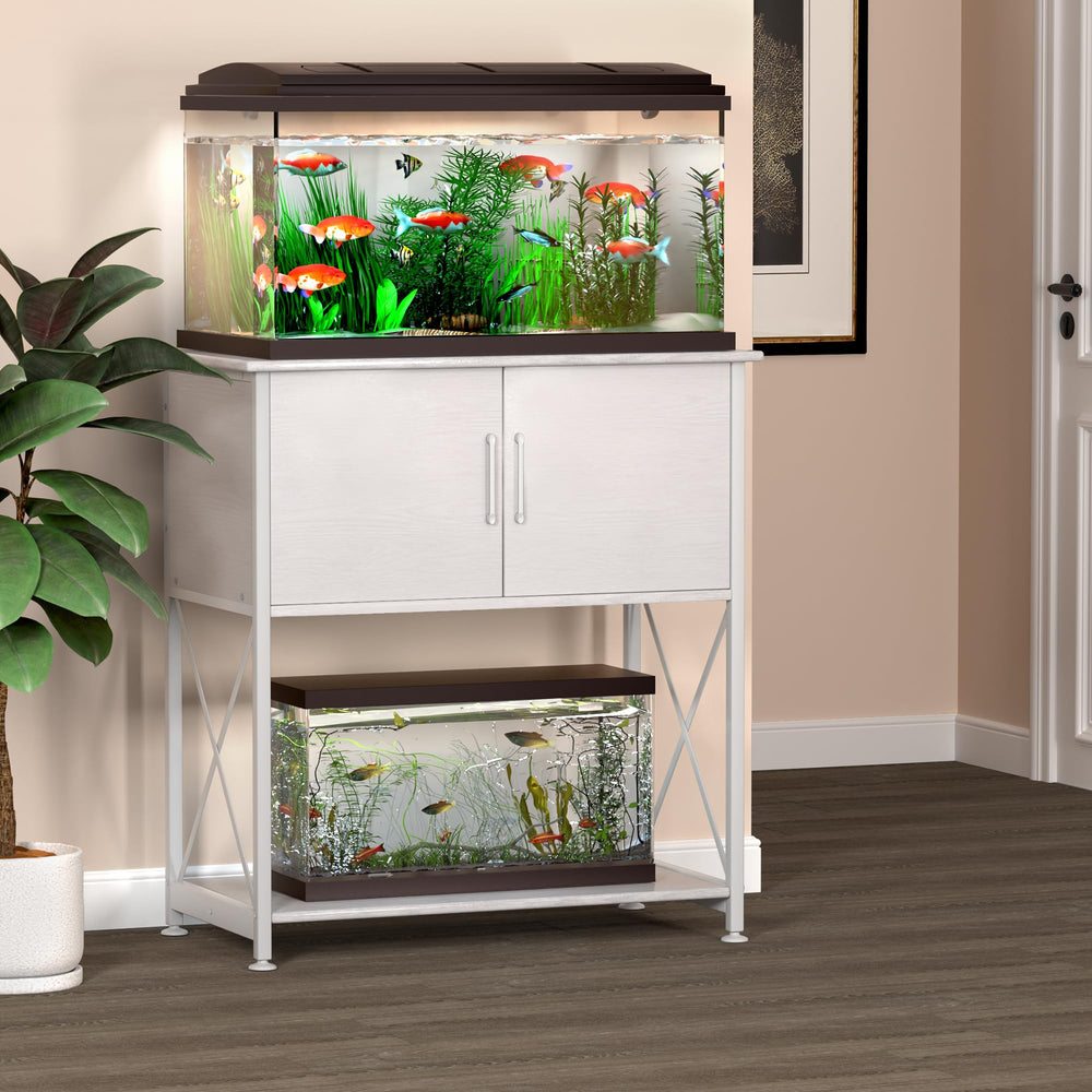 Herture cabinet storage keeps nets and supplies organized.