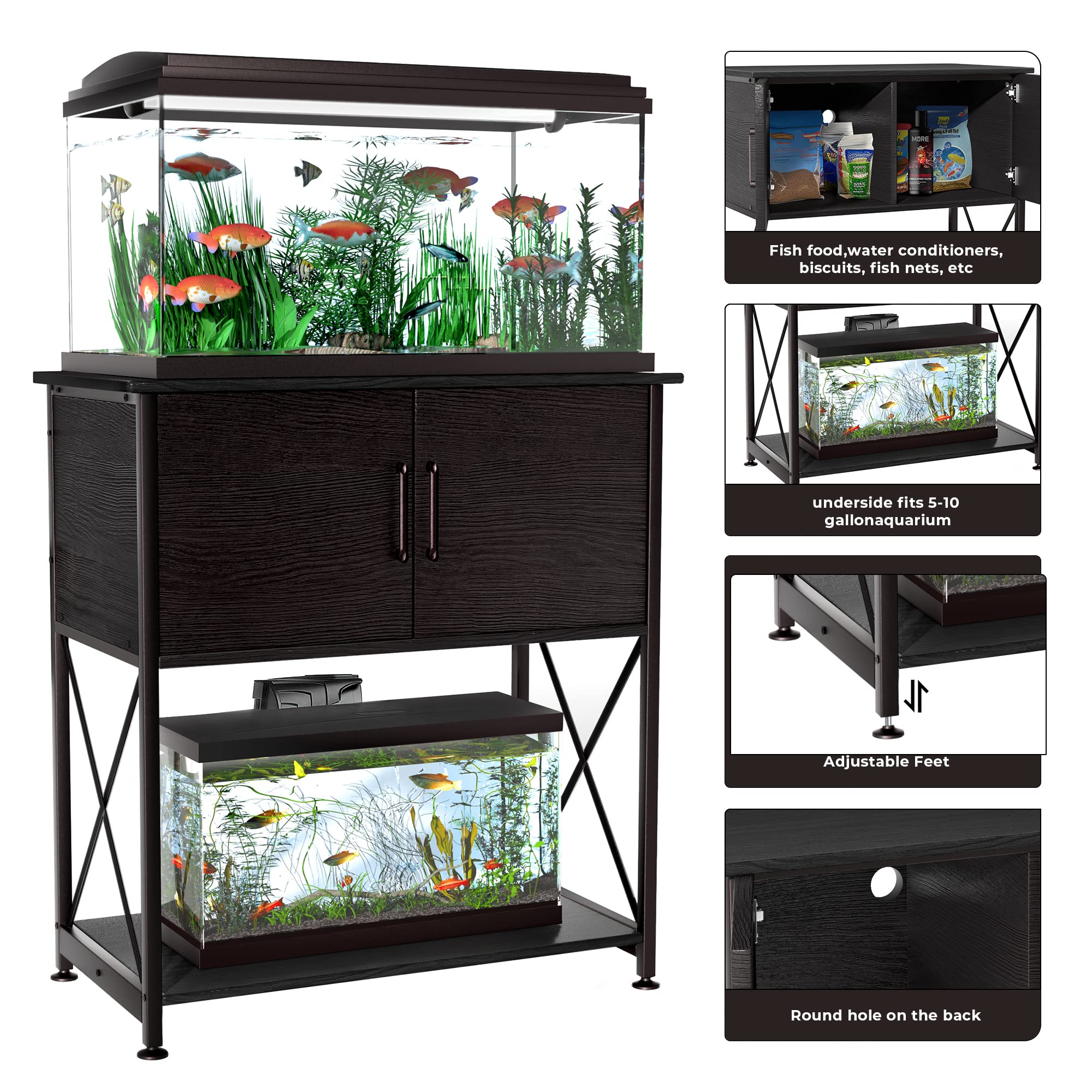 Herture modern black finish complements home decor