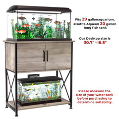 Herture storage cabinet keeps fish supplies organized and easy to reach.