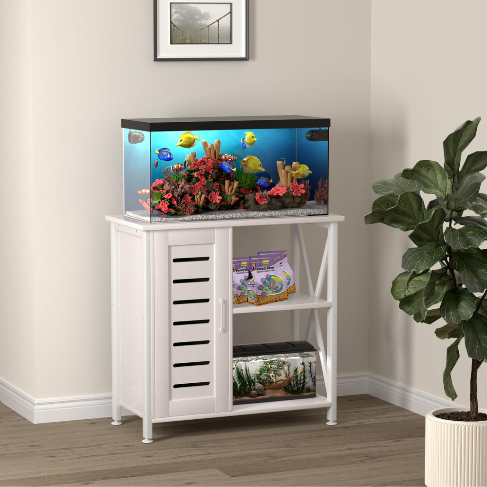 Herture stand bottom compartment fits 5-gallon tanks for variety