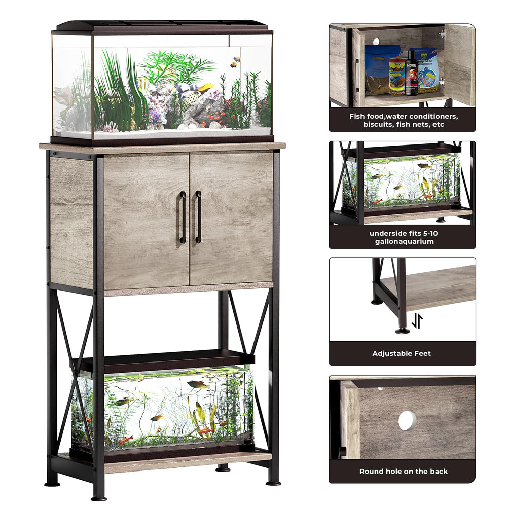 Herture stand front cabinet open shows organized storage space