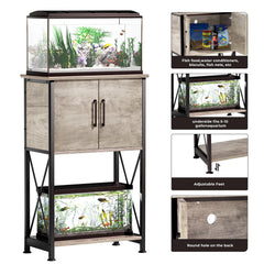 Herture stand front cabinet open shows organized storage space