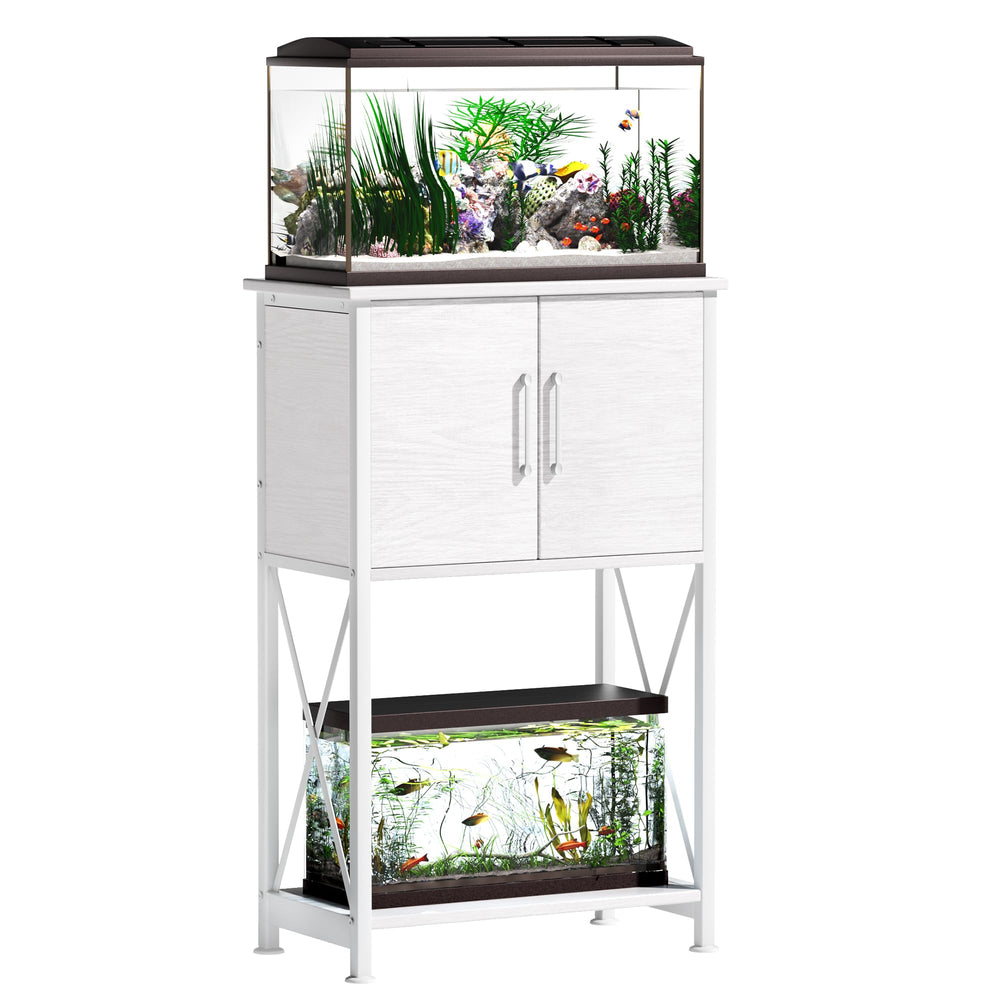 Herture fish tank stand top view with sturdy 20.5 by 11.02 inch surface.