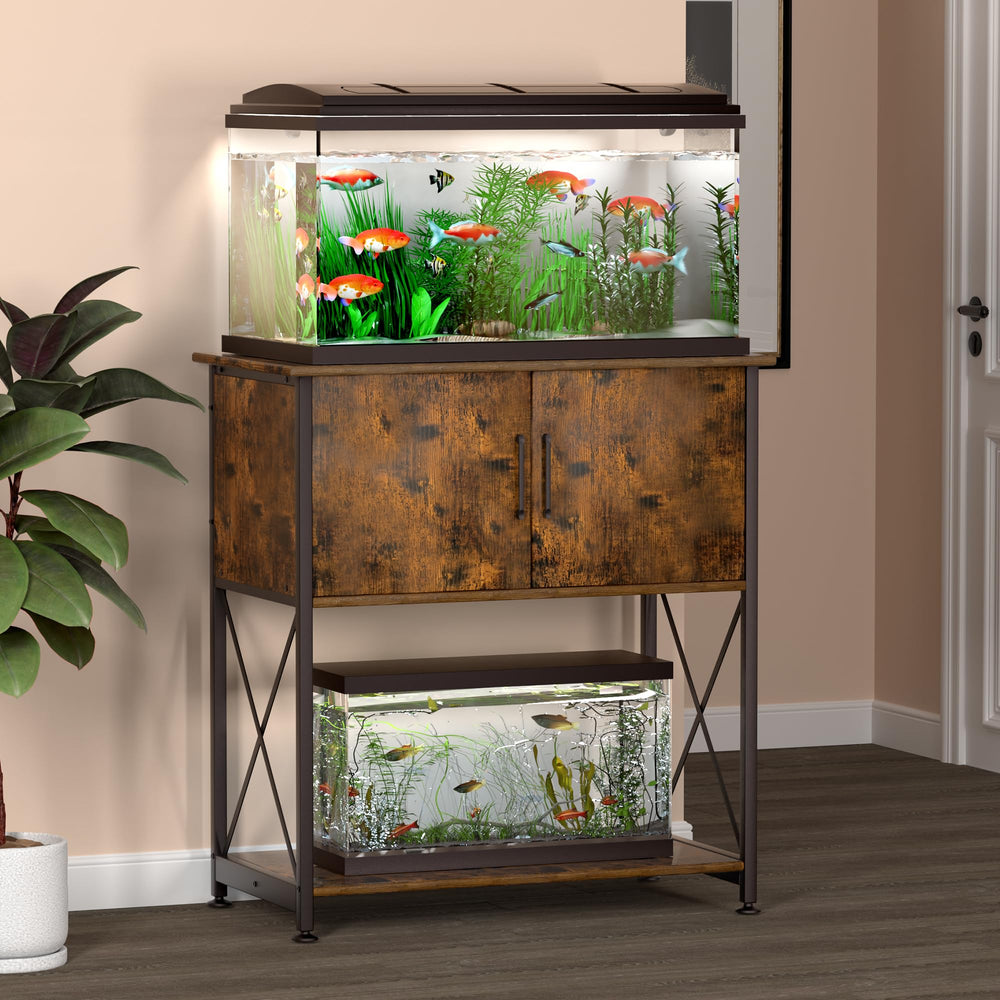 Powder-coated steel frame on the Herture stand offers durability and moisture resistance.