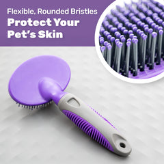 Hertzko comfort grip handle reduces wrist strain during brushing.