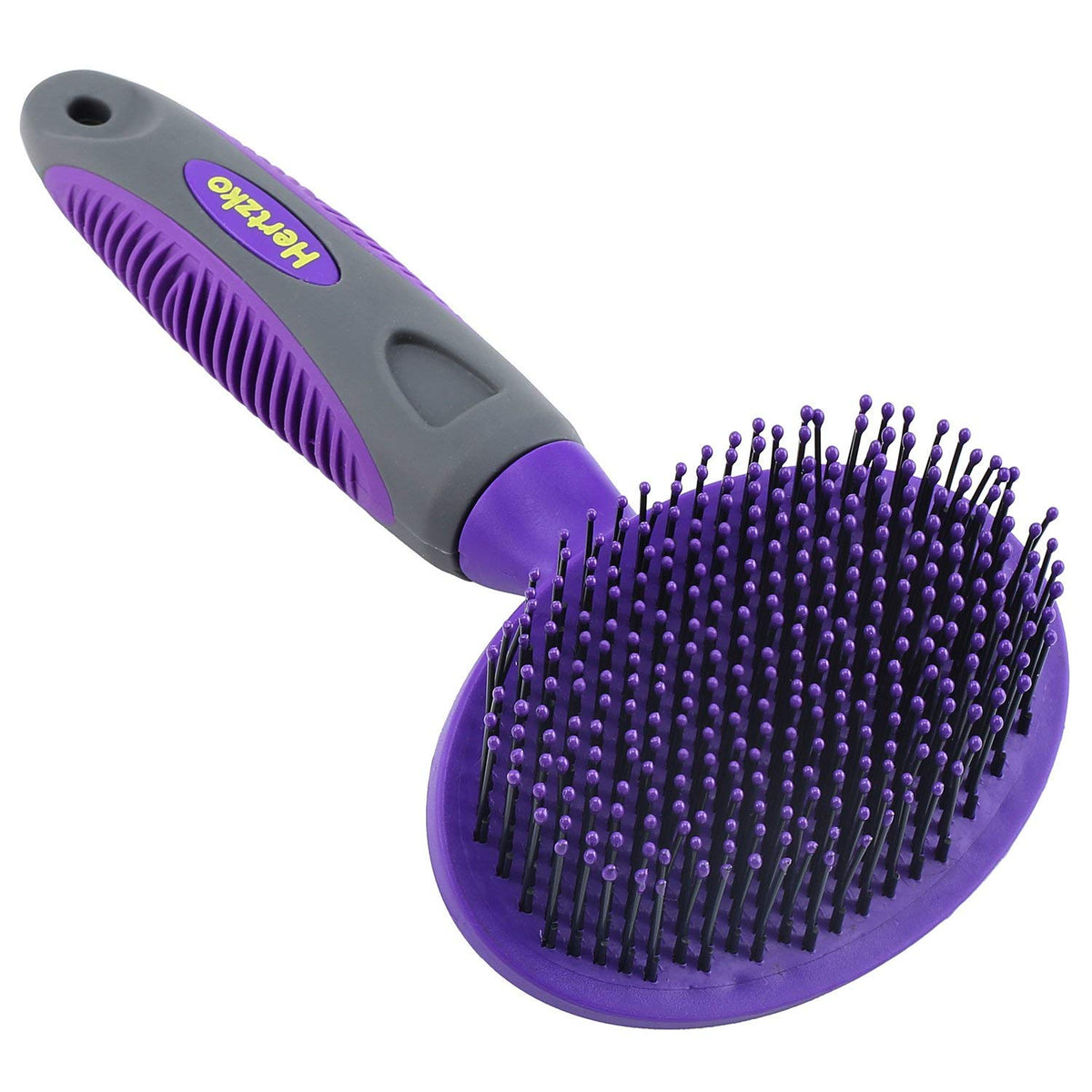 Hertzko soft pin bristle dog brush for gentle grooming.