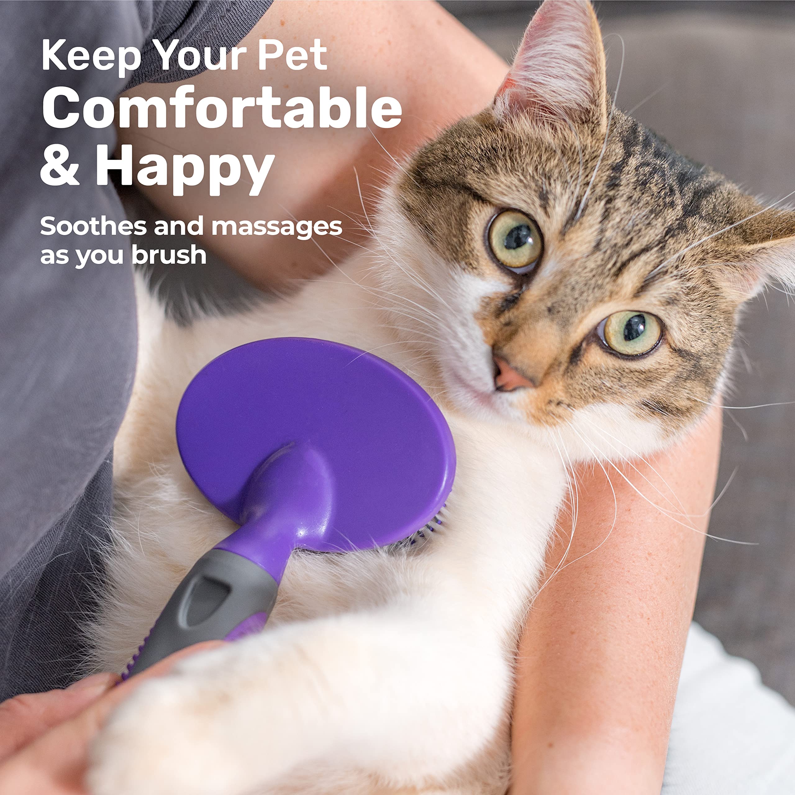 Hertzko dog brush designed for long and short hair grooming.
