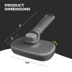 Ergonomic grip handle of Hertzko brush during a long grooming session.