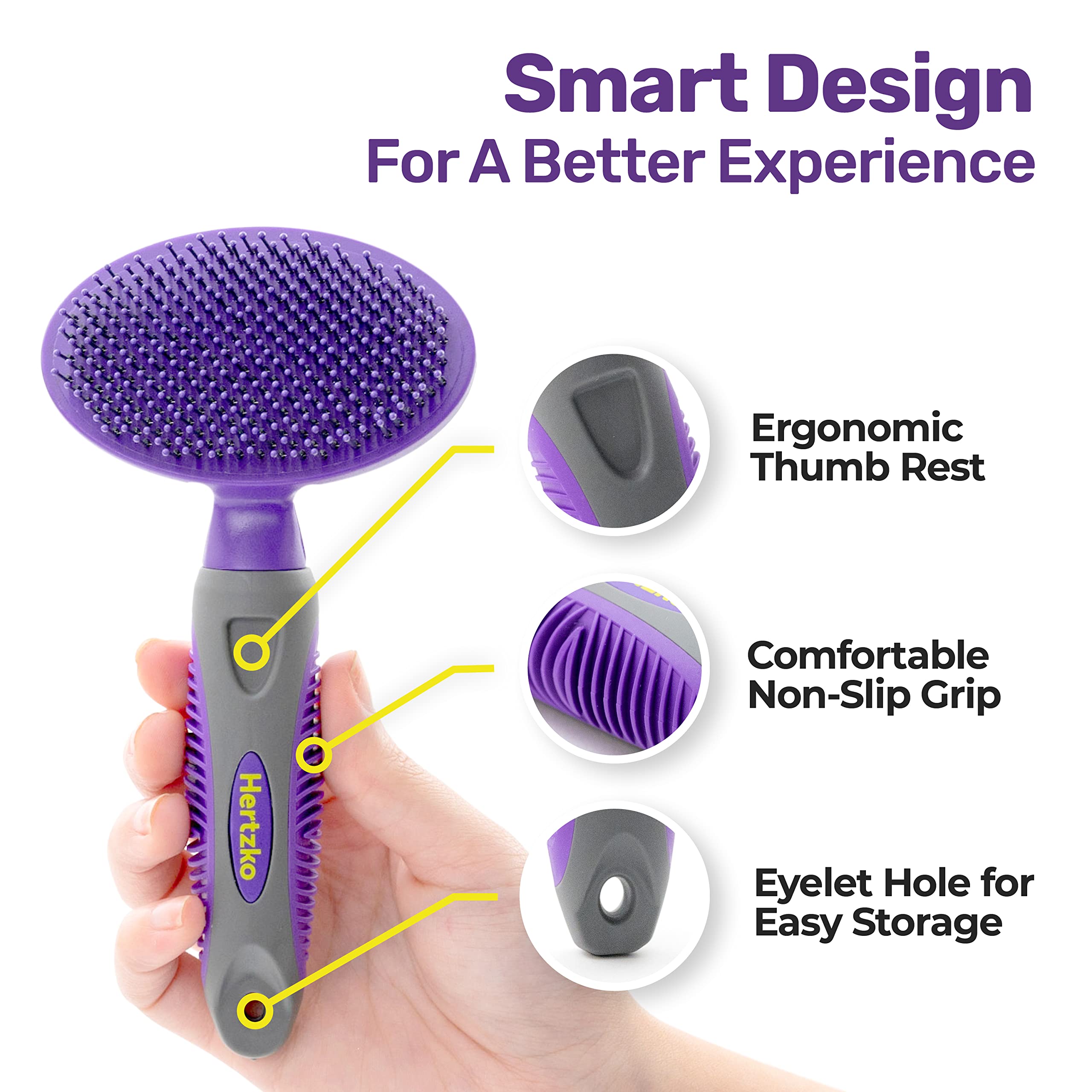 Hertzko grooming tool suitable for cats and small pets.
