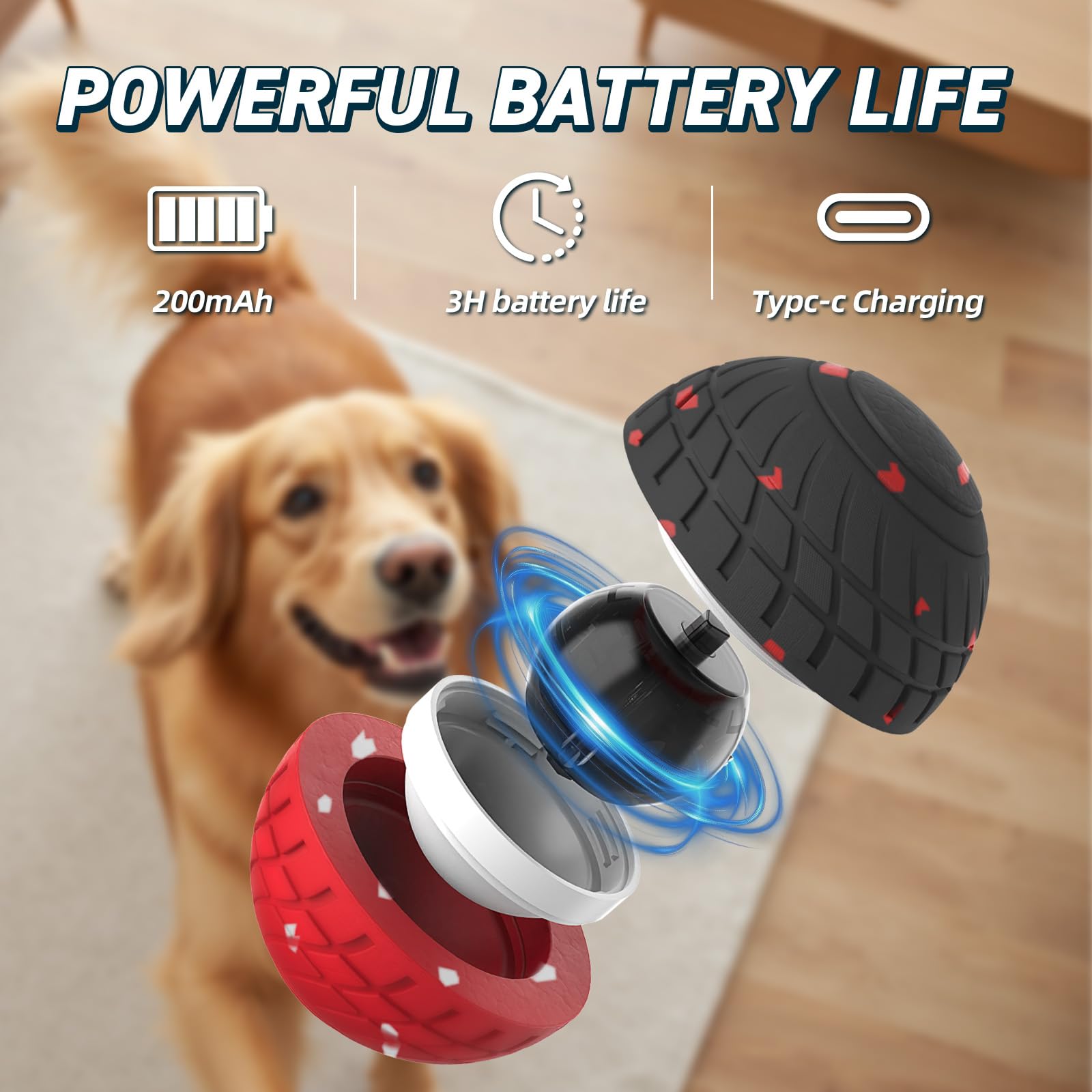 HETOO 2.5-inch ball fits medium and large dogs for versatile play.