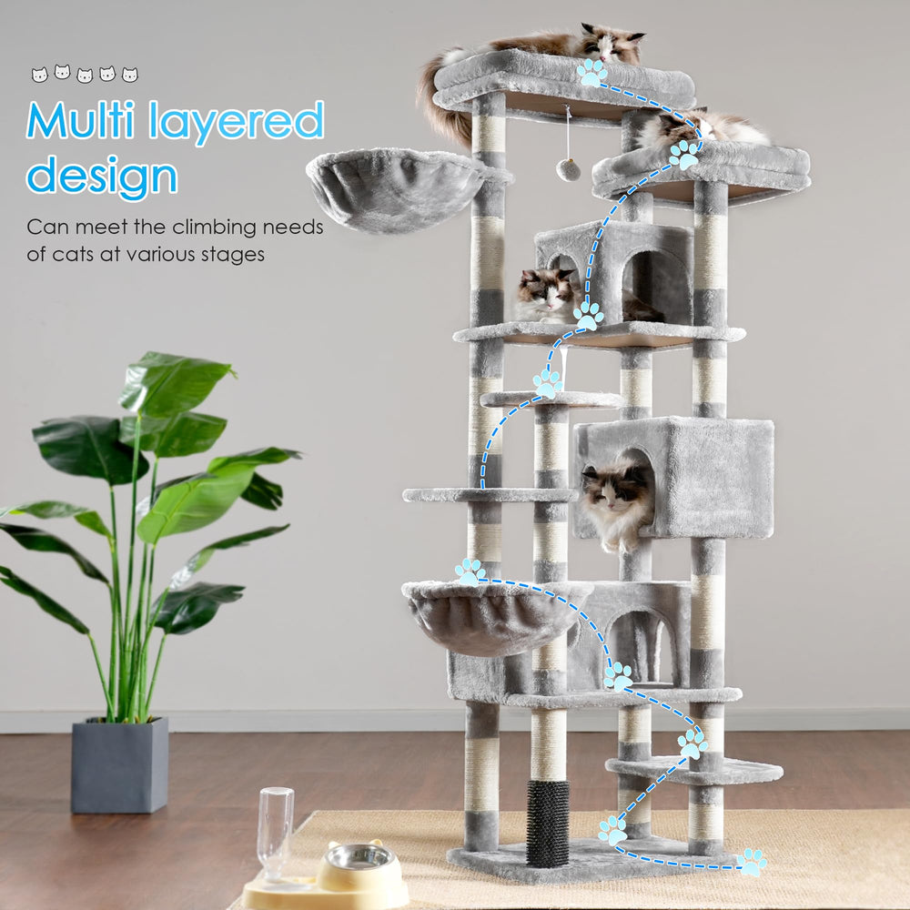 Hey-brother cat tree anti-topple fittings boost overall safety.