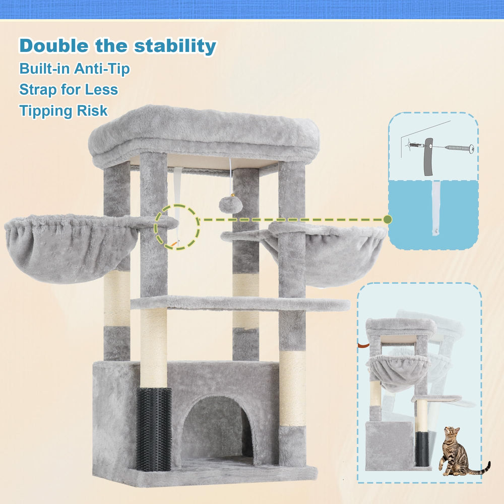 Hey-brother anti-topple strap enhances stability during climbing.