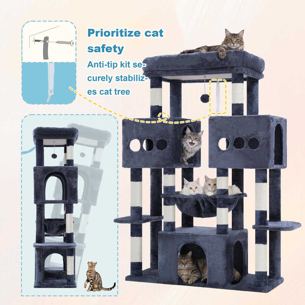 Hey-brother Cat Tree Tower assembly guide supports quick, clear setup.