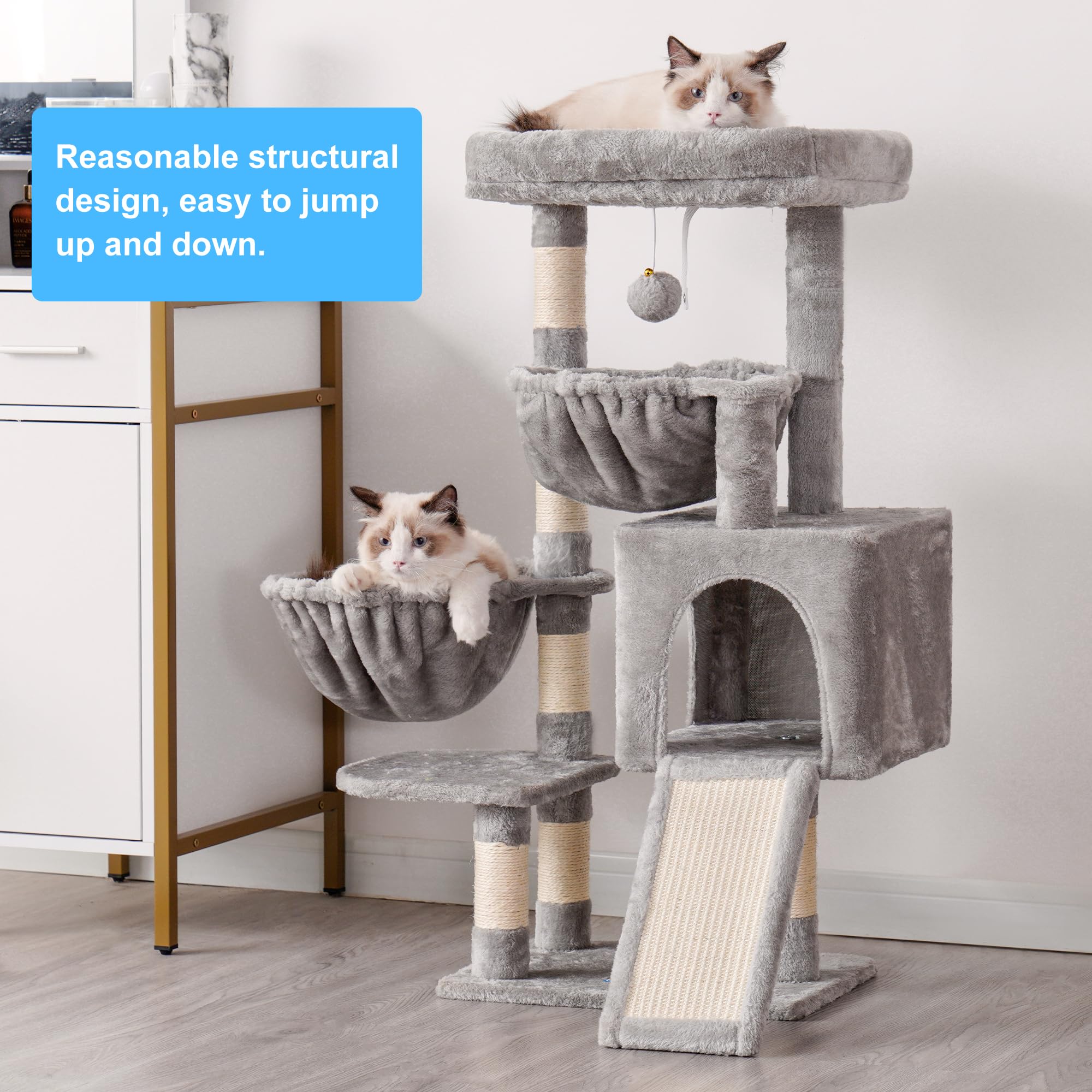 Hey-brother cat tree clear assembly guide aids quick setup.