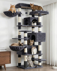 Hey-brother Cat Tree base stability offers solid support for energetic cats.