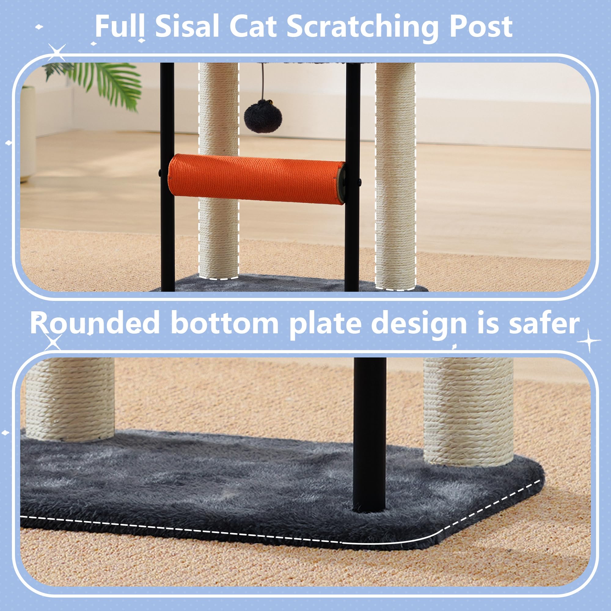 Hey-brother cat tree indoor-kittens provides a compact play and rest space.