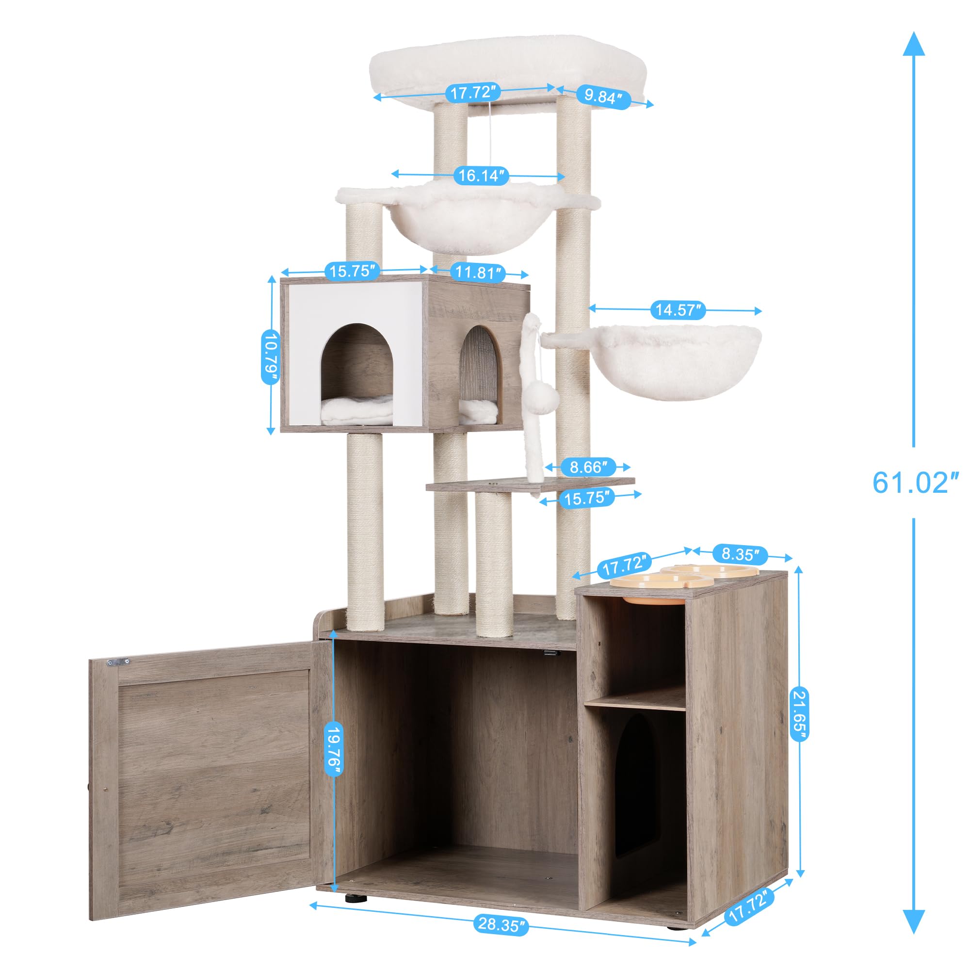 Hey-brother cat tree large platform — comfy, elevated view for curious cats.