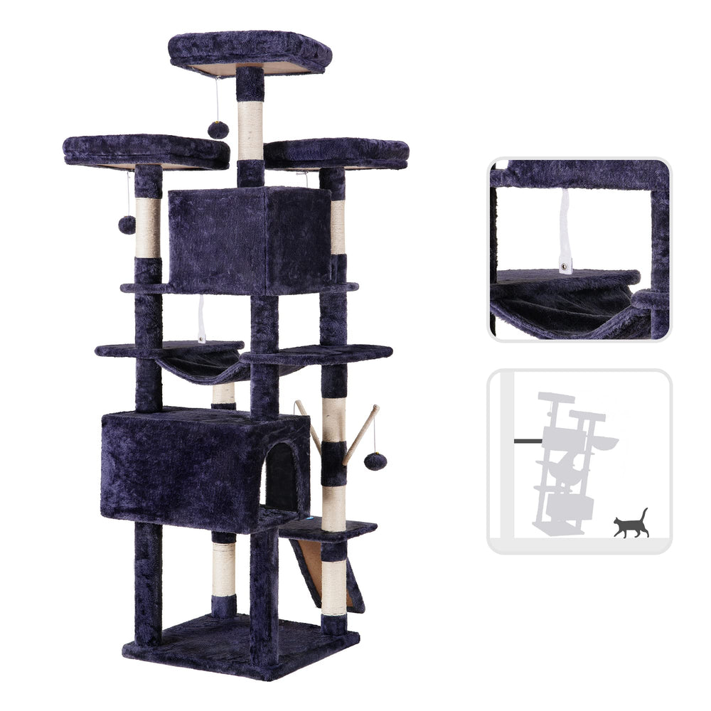 Hey-brother middle hammock adds playful texture for curious cats.