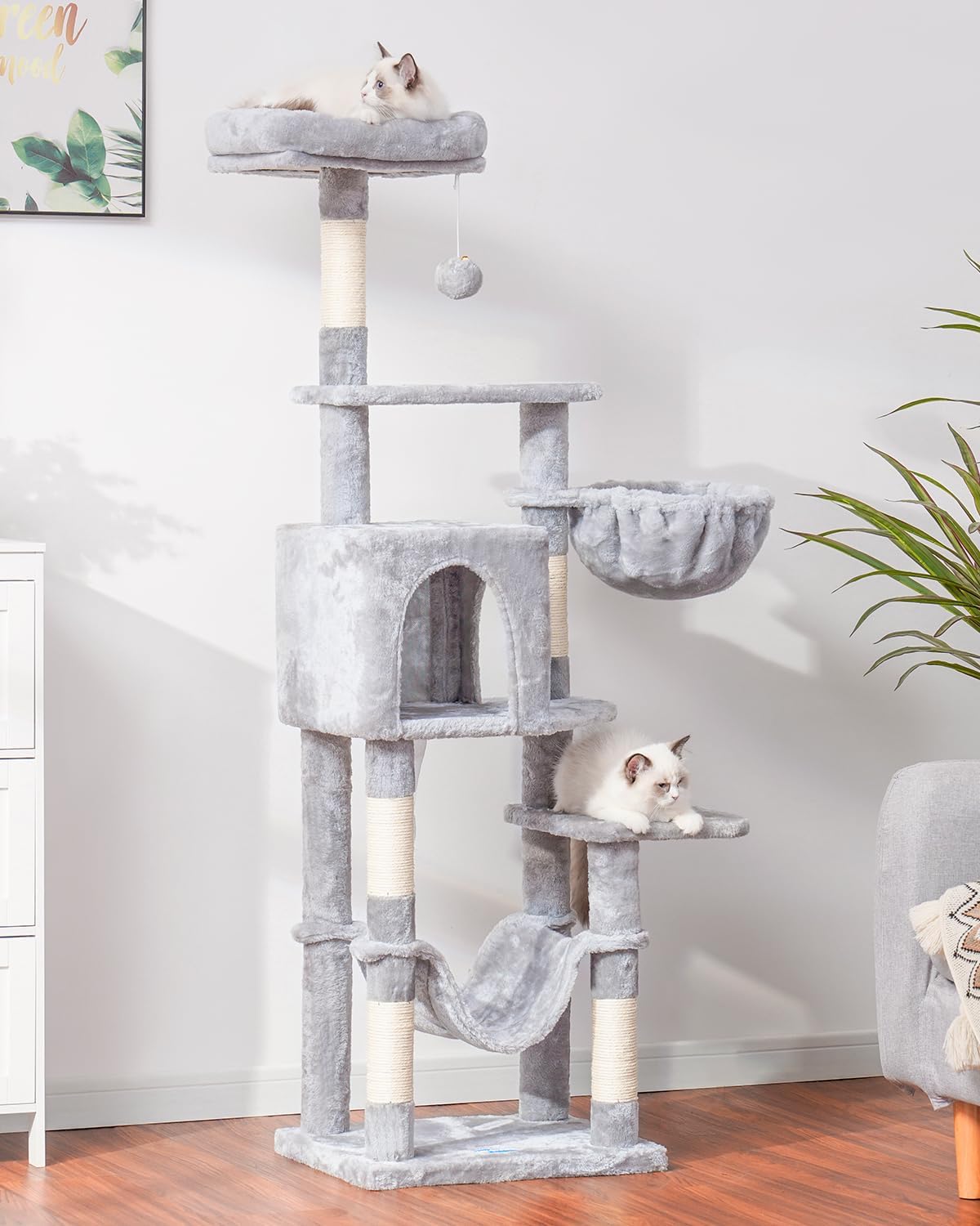 Hey-brother padded perch offers a comfy resting spot for cats.