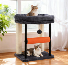 Hey-brother cat tree resting perch offers cozy space for kittens and easy cleaning.