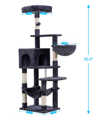Hey-brother cat tree sisal posts help maintain healthy claws and protect furniture.