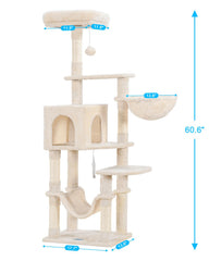 Hey-brother cat tree sisal-posts satisfy scratching needs while protecting furniture.