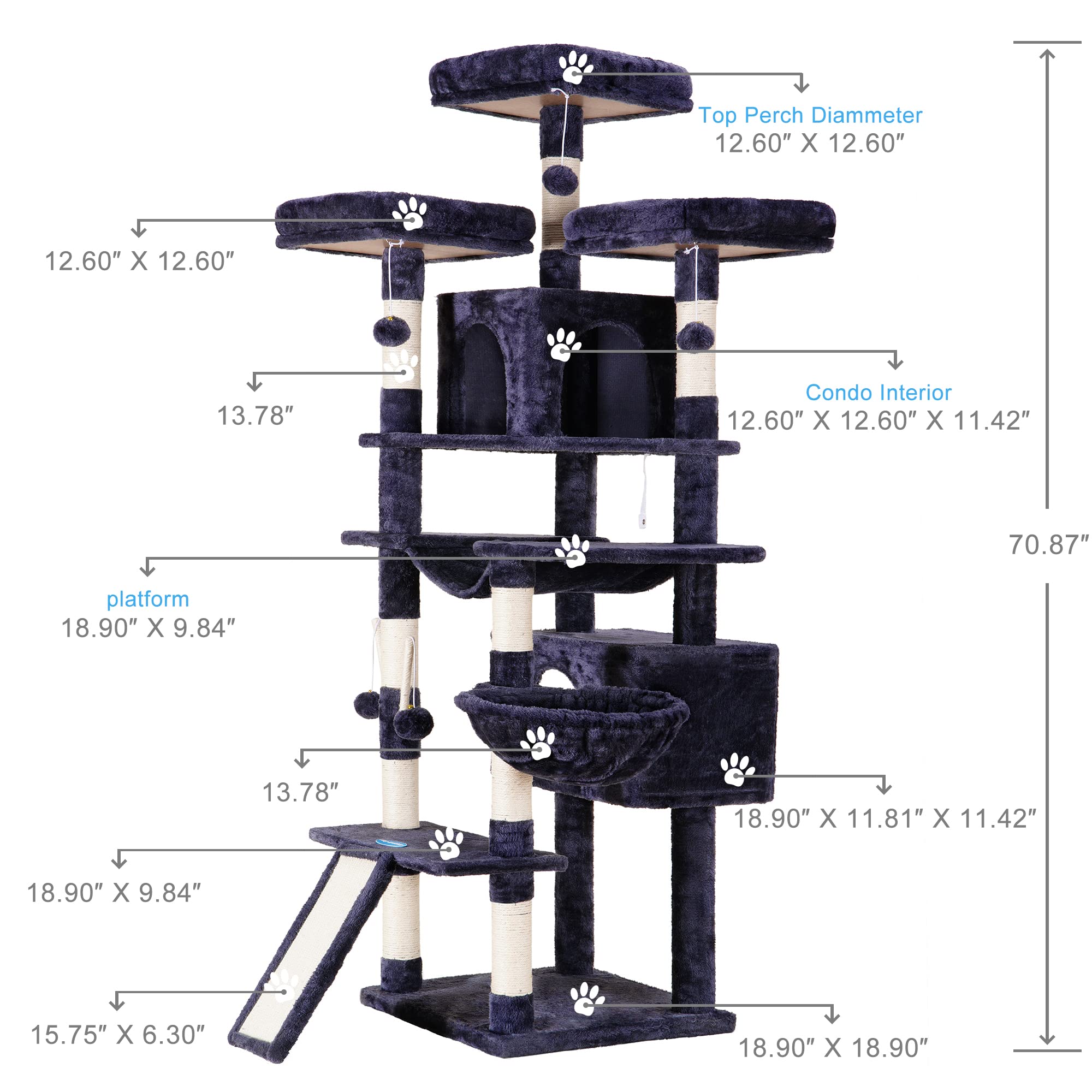 Hey-brother cat tree top perches for elevated lounging and observation.
