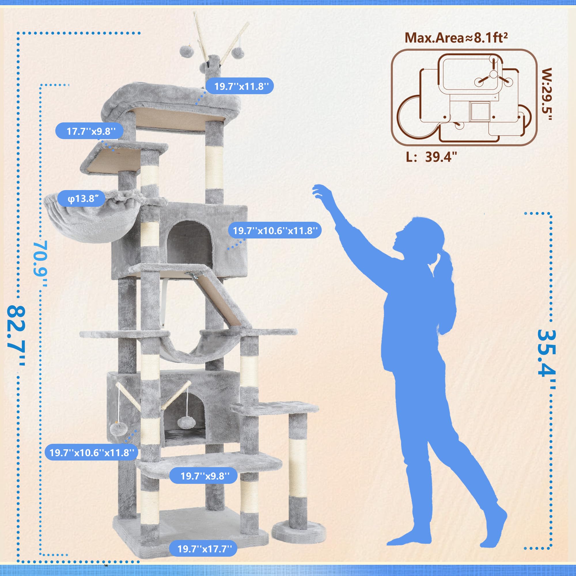 Hey-brother MPJ082W 6-tier layout showing multiple platforms.