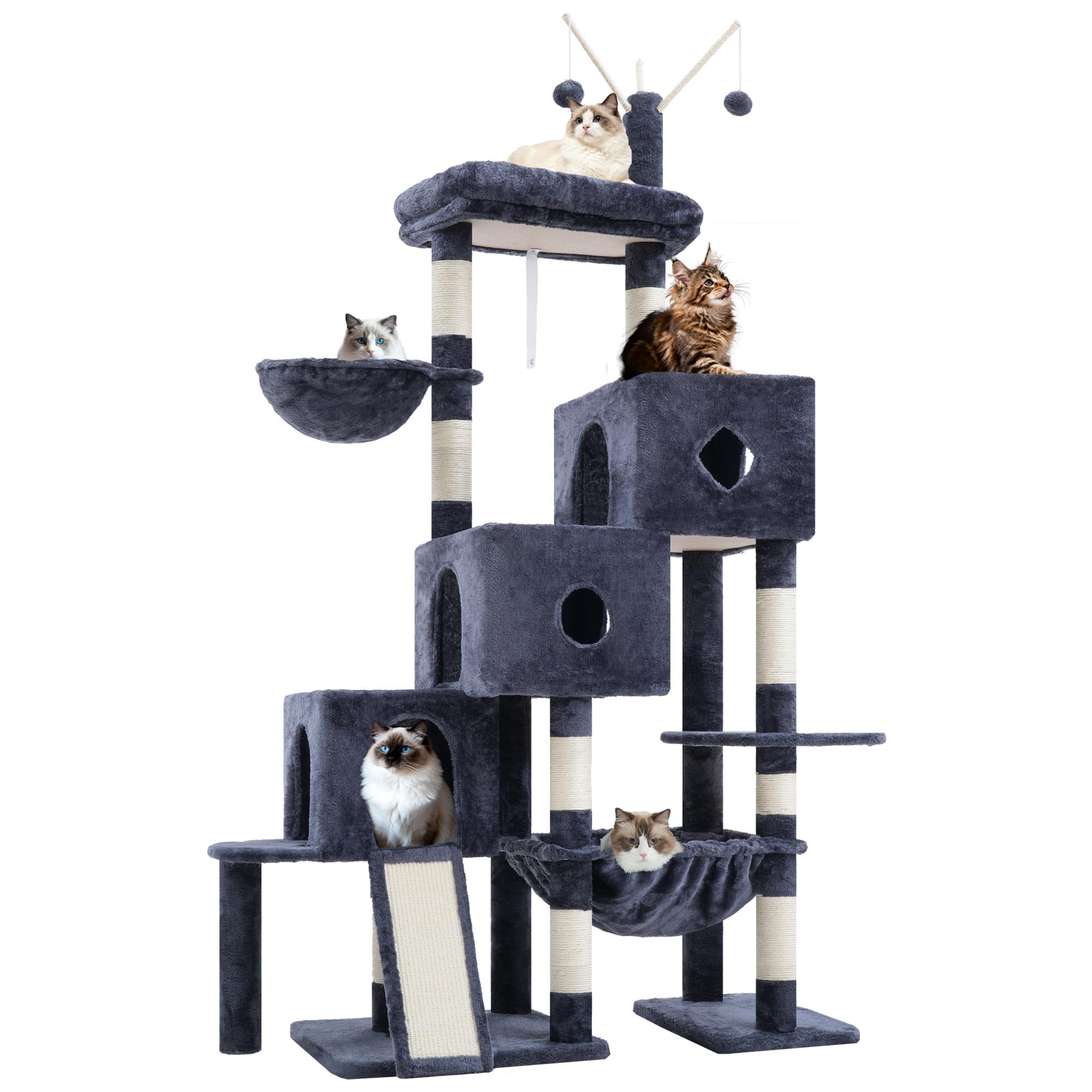 Hey-brother Cat Tree Tower easy assembly for quick setup.