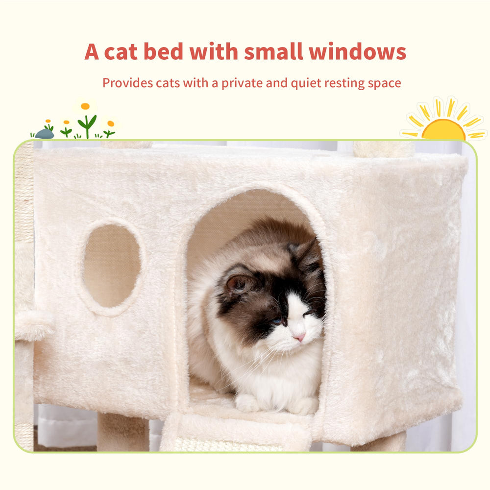 Hey-brother Cat Tree Hammock cloud-like cradle for snuggling.
