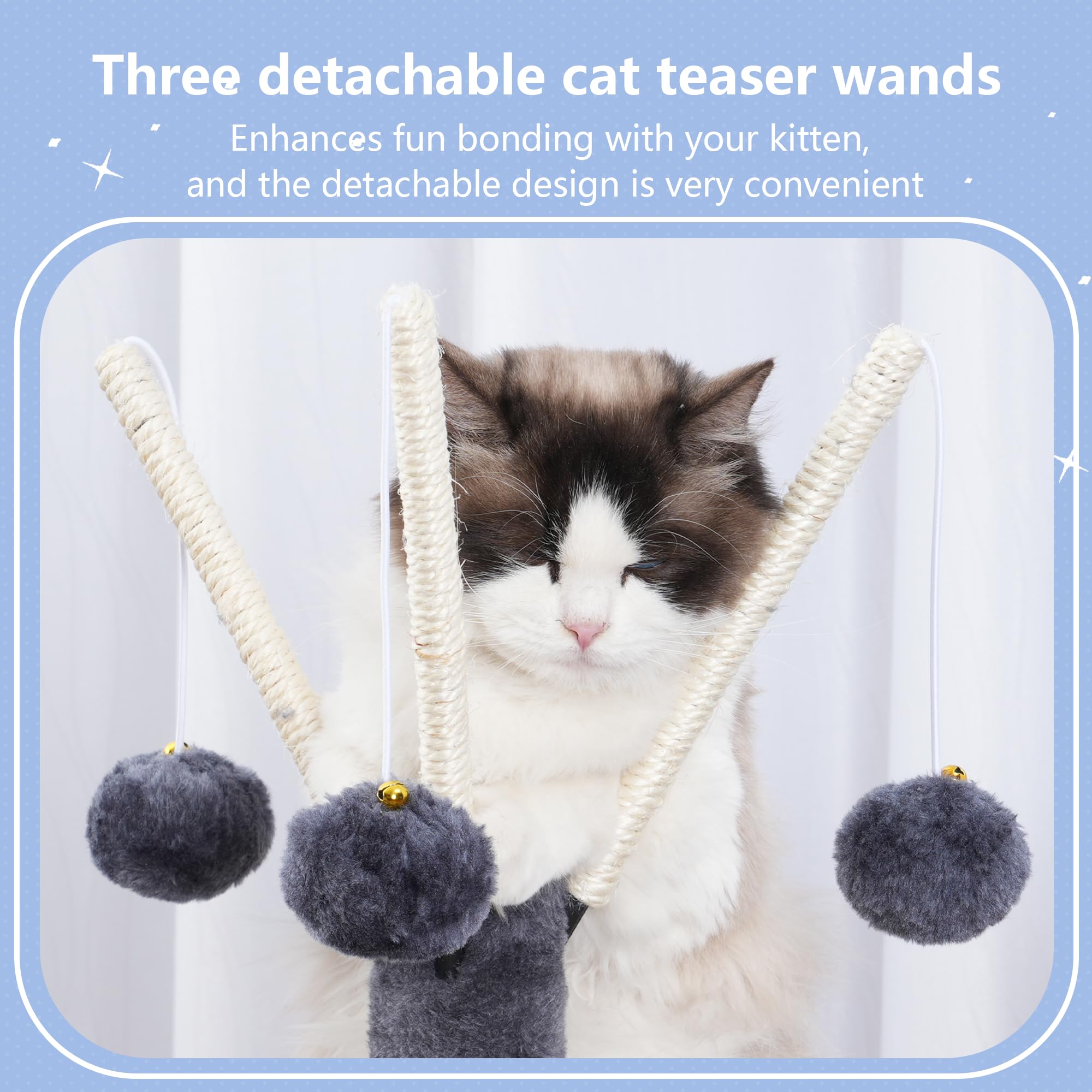 Hey-brother cat tree tower multi-level design supports climbing.