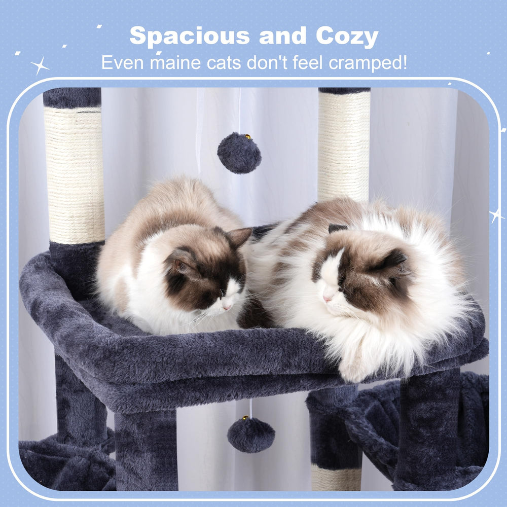 Tiered design helps kittens and seniors climb easily.