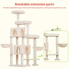 Hey-brother Cat Tree Tower top-platform offers high vantage point for curious cats