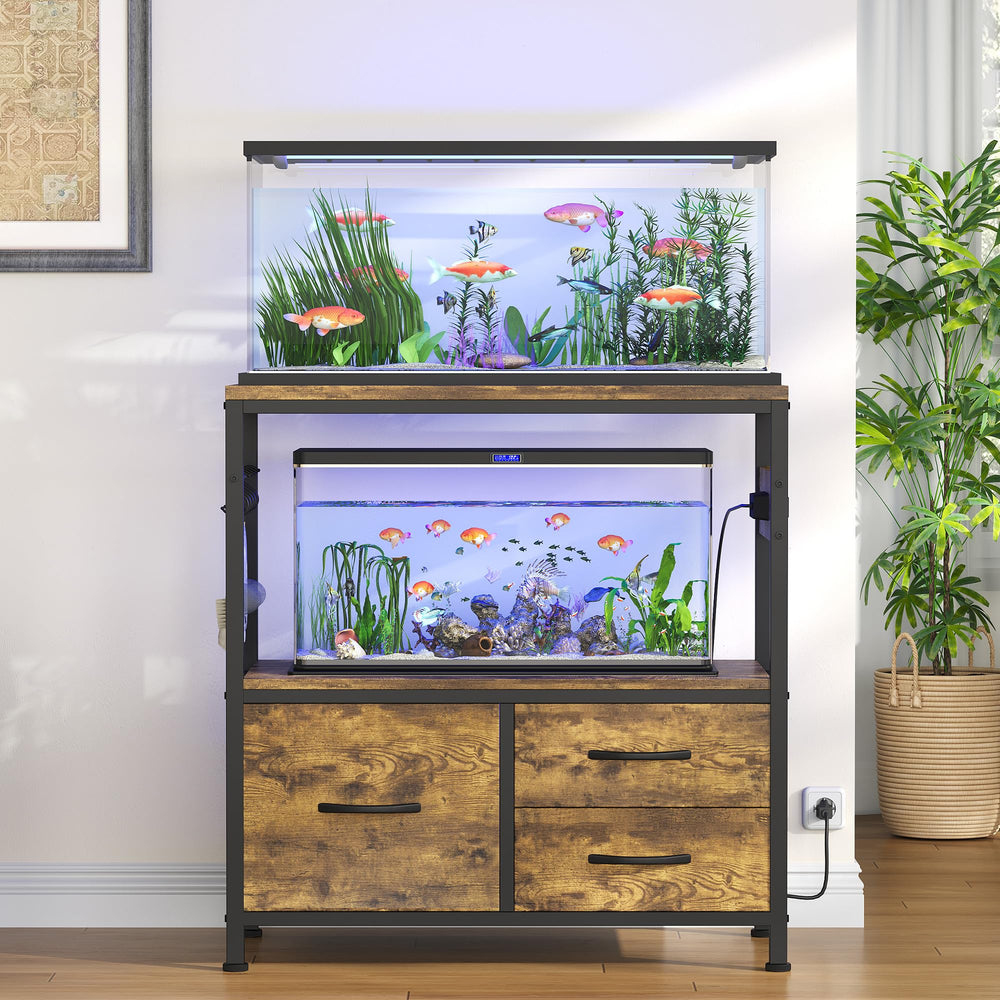 Heybly 31.5 by 15.7 inch top area supports large tanks securely.