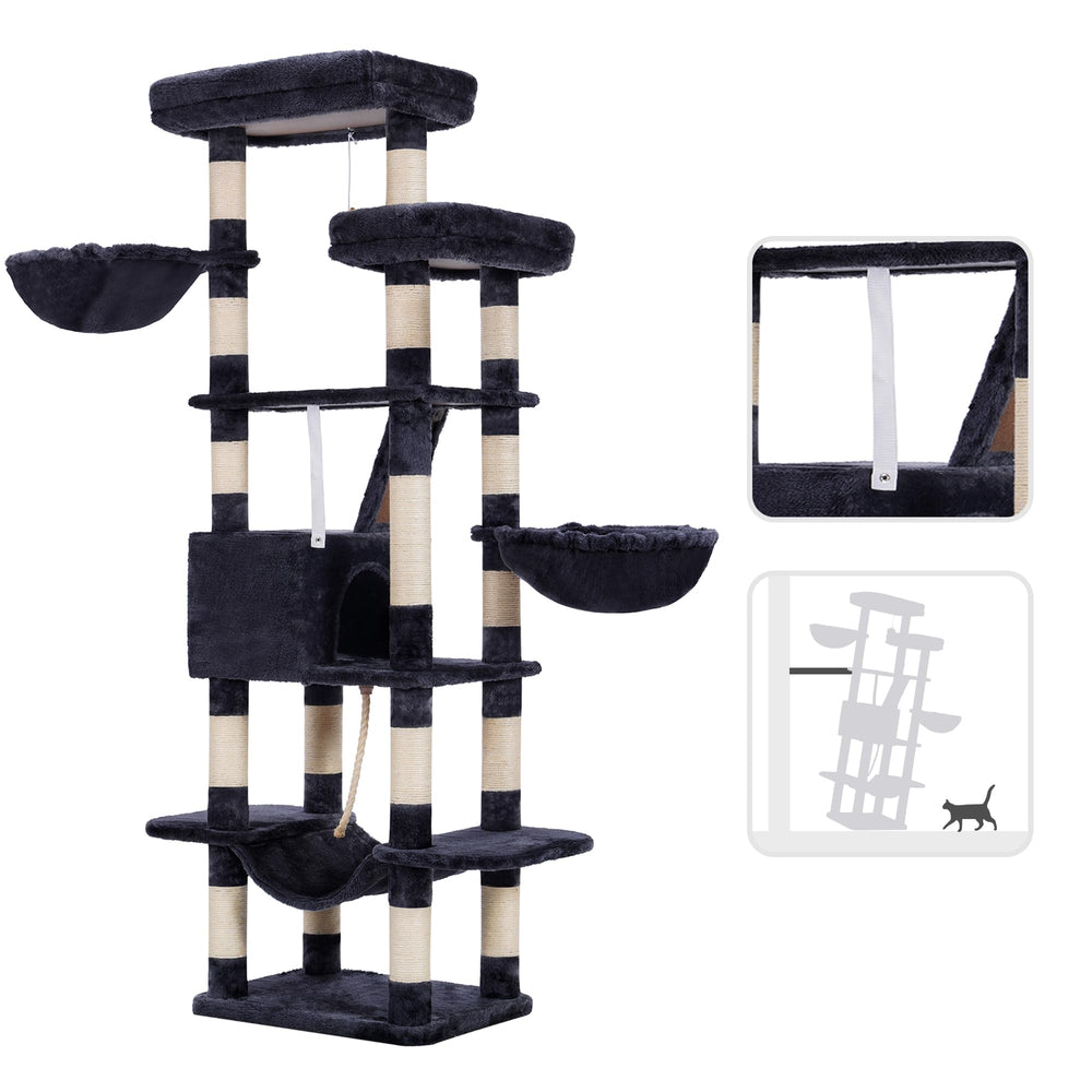 Heybly Cat Tree assembly guide ensures quick setup with included tools.