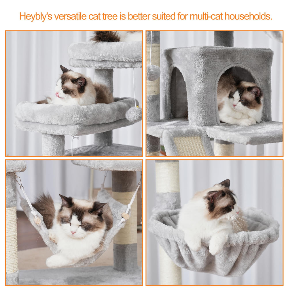 Heybly Cat Tree 71inch scratching board encourages healthy scratching