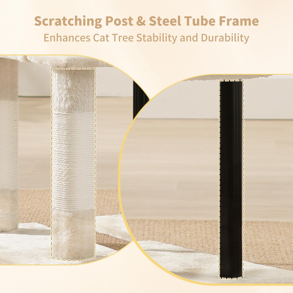 Heybly cat tree anti-tipping straps help keep the base steady