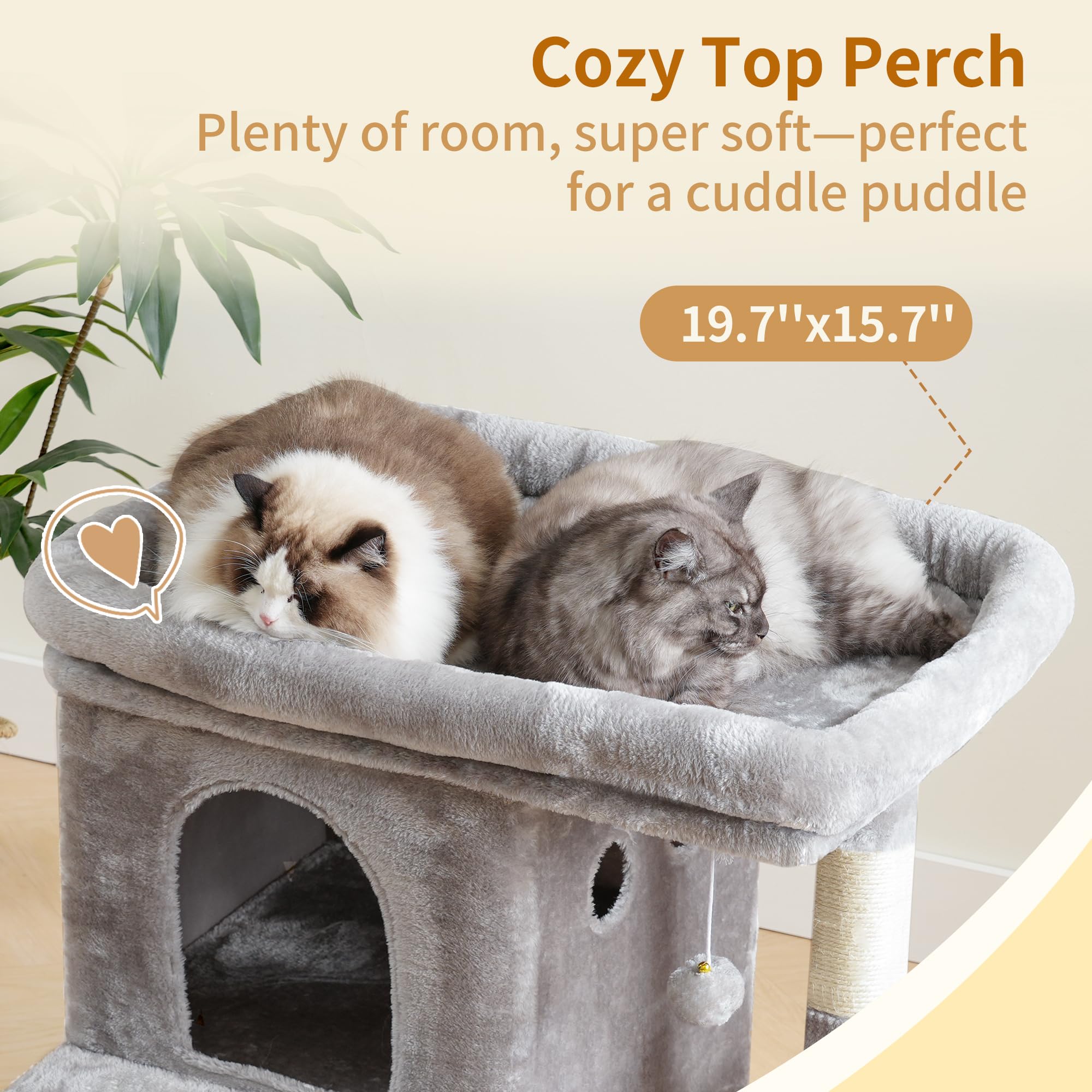 Heybly cat tree includes tools for quick assembly