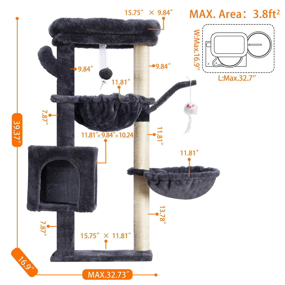 Heybly Cat Tree cactus design blends with modern home décor
